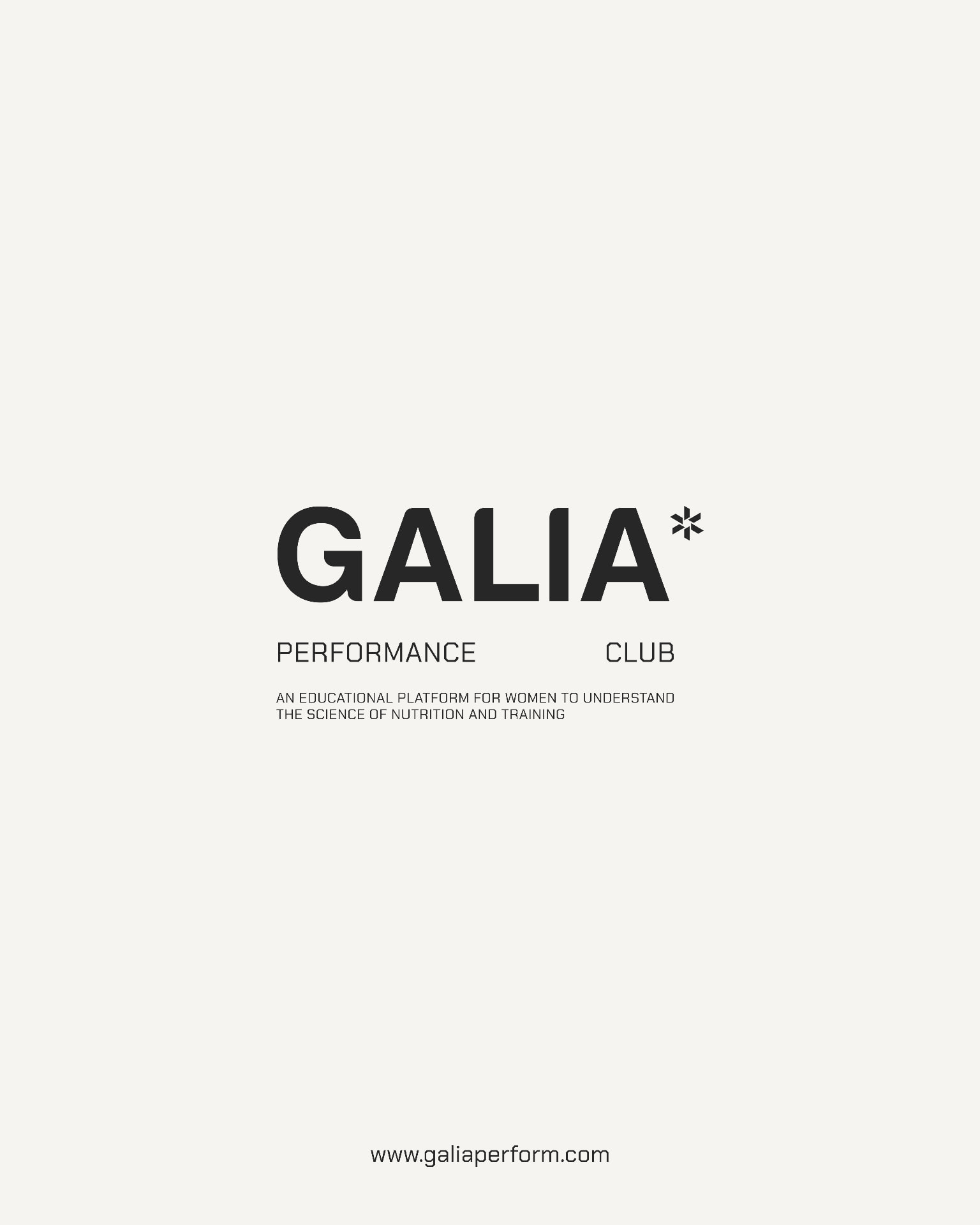 Galia wordmark and brand descriptor
